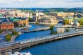 Aerial panorama of Stockholm, Sweden Royalty Free Stock Photo