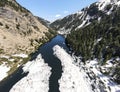 Aerial panorama of Suhoto Lake, Rila Mountain, Bulgaria