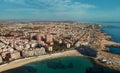 Aerial panorama of Torrevieja cityscape. Costa Blanca. Spain Royalty Free Stock Photo