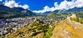 Valere Basilica and Tourbillon Castle in Sion, Switzerland Royalty Free Stock Photo