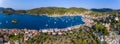 Aerial panorama of Vathy Ithaca Island in Greece Royalty Free Stock Photo