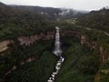 Aerial panorama view of Bogota river canyon waterfall Salto del Tequendama in Soacha Cundinamarca Colombia South America