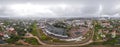 Aerial panorama view of city industrial area Royalty Free Stock Photo
