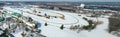 Aerial panorama view of the Fort Erie Race Track in Ontario, Canada Royalty Free Stock Photo