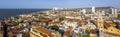 Aerial panorama view of the historic old city center of Cartagena, Colombia. Royalty Free Stock Photo