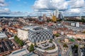 Aerial panorama view of Leeds city centre cityscape skyline Royalty Free Stock Photo