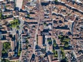 Aerial panorama view of the old Swiss town Schaffhausen Royalty Free Stock Photo