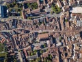 Aerial panorama view of the old Swiss town Schaffhausen Royalty Free Stock Photo