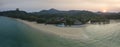 Aerial panorama view of payam island ranong andaman sea southern