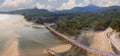 Aerial panorama view of payam island ranong andaman sea southern