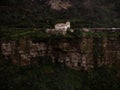 Aerial panorama view of renovated Salto del Tequendama Museum Hotel in Bogota Soacha Cundinamarca Colombia South America