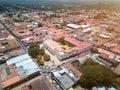 Aerial panorama view streets of Leon city Royalty Free Stock Photo