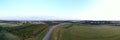 Aerial panorama view of Swindon M4 Juntion 16 Royalty Free Stock Photo