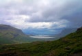 Aerial panorama view to Hvalfjordur, Iceland