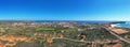 Aerial panorama from the vilage Sagres in the Algarve Portugal Royalty Free Stock Photo
