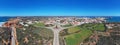 Aerial panorama from the village Sagres in the Algarve Portugal Royalty Free Stock Photo