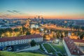 Aerial panorama of Vilnius, Lithuania Royalty Free Stock Photo