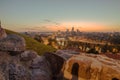 Aerial panorama of Vilnius, Lithuania Royalty Free Stock Photo