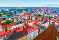 Aerial panorama of Wroclaw, Poland