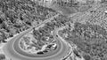 Aerial panorama of Zion National Park landscape, Utah Royalty Free Stock Photo