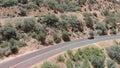 Aerial panorama of Zion National Park landscape, Utah Royalty Free Stock Photo