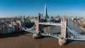 Aerial panoramic cityscape view of London and the River Thames Royalty Free Stock Photo