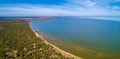 Panoramic landscape of lake Wellington in Gippsland Royalty Free Stock Photo