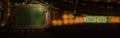 Aerial panoramic overhead shot of lights on tennis courts at night at Neuilly Tennis Association in Paris France Royalty Free Stock Photo