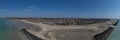 Aerial Panoramic Photo along the sweeping beach of Middleton On Sea