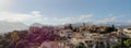 Aerial panoramic photo Campanet town, Majorca Island, Spain Royalty Free Stock Photo