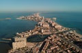 Aerial panoramic photography La Manga del Mar Menor Royalty Free Stock Photo