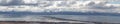 Aerial panoramic sea landscape view of Homer Spit in Kachemak Bay in Alaska USA Royalty Free Stock Photo