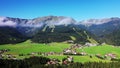 Aerial panoramic video of Achenkirch in Achen valley Achental