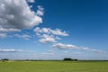 aerial panoramic view on blue sky dome background with white striped clouds in heaven and infinity may use for sky replacement Royalty Free Stock Photo