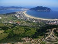 Aerial panoramic view of the Cantabrian town of Laredo.