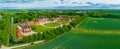 Aerial panoramic view of Castle Bothmer Germany