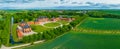 Aerial panoramic view of Castle Bothmer Germany Royalty Free Stock Photo