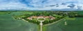 Aerial panoramic view of Castle Bothmer Germany