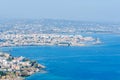 Aerial Panoramic View of Chania City in Crete Island, Greece at Summer Season. Old Town Buildings and Venetian Port By the Sea Royalty Free Stock Photo