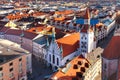 Aerial view and city skyline in Munich, Germany Royalty Free Stock Photo