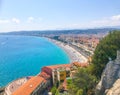 Aerial panoramic view of Nice, South of France Royalty Free Stock Photo