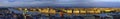 Aerial panoramic view of Danube and Budapest city, Hungary Royalty Free Stock Photo