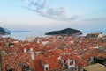 aerial panoramic view of dubrovnik city