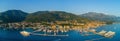 Aerial panoramic view of the evening in Porto Montenegro in Tivat Royalty Free Stock Photo