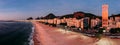 Aerial panoramic view of famous Copacabana Beach in Rio de Janeiro, Brazil Royalty Free Stock Photo