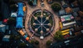 Aerial View Of Festivals And Fairs :Bird\'s Eye (Generative AI)