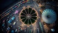 Aerial View Of Festivals And Fairs :Bird\'s Eye (Generative AI)