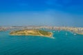 Aerial panoramic view of Fort Manoel on Manoel island, Gzira city in Malta Royalty Free Stock Photo