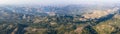 Aerial Panoramic View of Hills in East Bay, Northern California Royalty Free Stock Photo