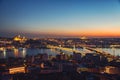 Aerial panoramic view of historical part of Istanbul Royalty Free Stock Photo